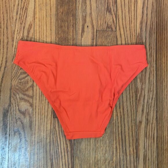Andie Swim Bikini Rib Bottom Siren Orange size M NWT swimsuit NWT - Picture 3 of 7